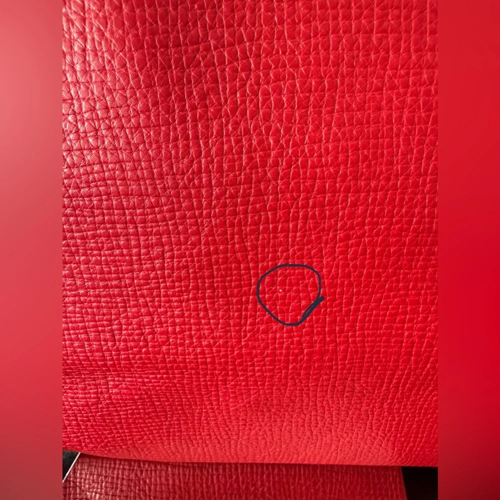Dolce & Gabbana Tall Red Pebbled Leather Shopper Tote | Made in Italy
